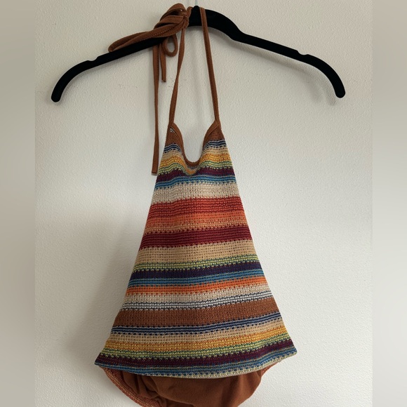 Y2K Multi color halter crop top - Picture 6 of 6